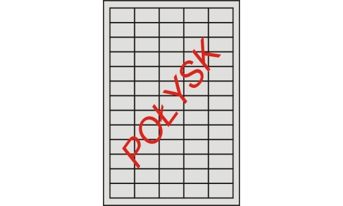 Etykiety samoprzylepne na arkuszach A4 białe błyszczące  38x21.2